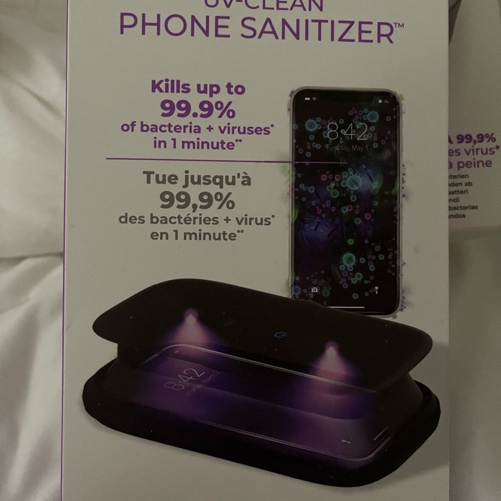 Black Mobile Phone Sanitizer UV Chamber